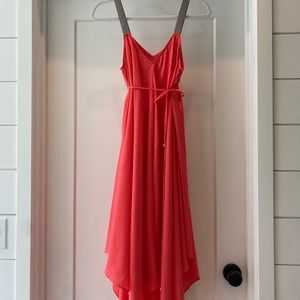 Jessica Simpson Hanky Hem Maternity Dress Coral Small